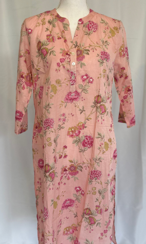 PINK COTTON CASUAL KURTA