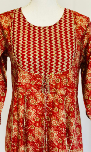 RED ANARKALI SET